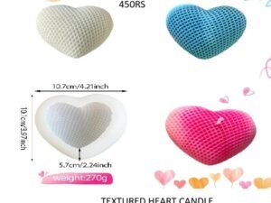 Textured Heart Candle