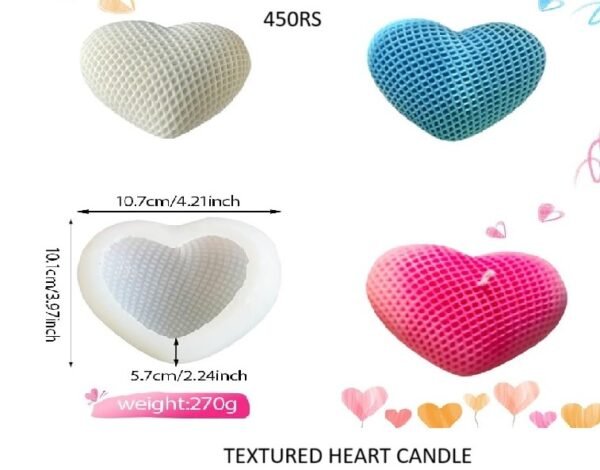 Textured Heart Candle